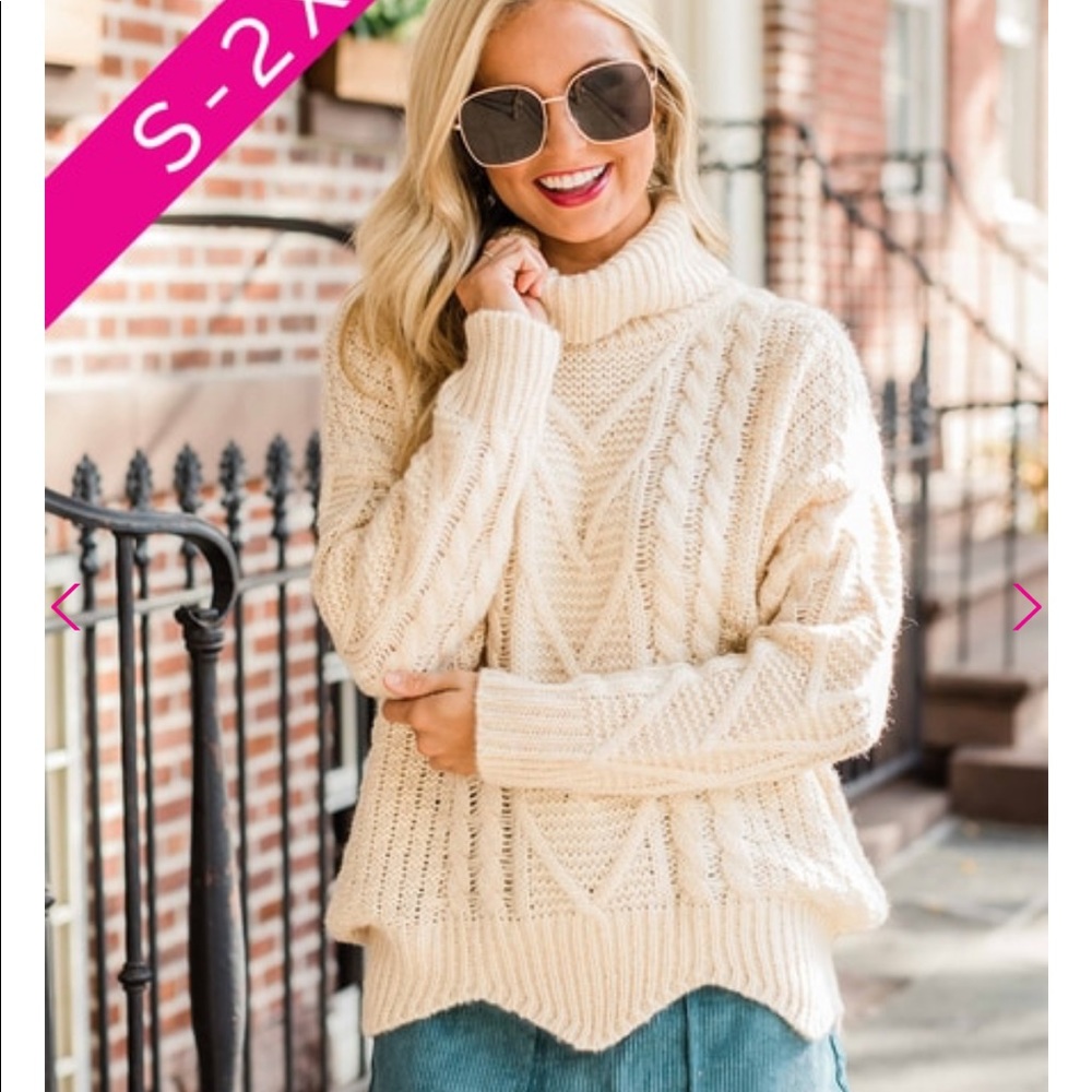 Just One Love Cream Sweater